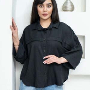 شومیز صوفیا سینه نوار آستین پاکتی