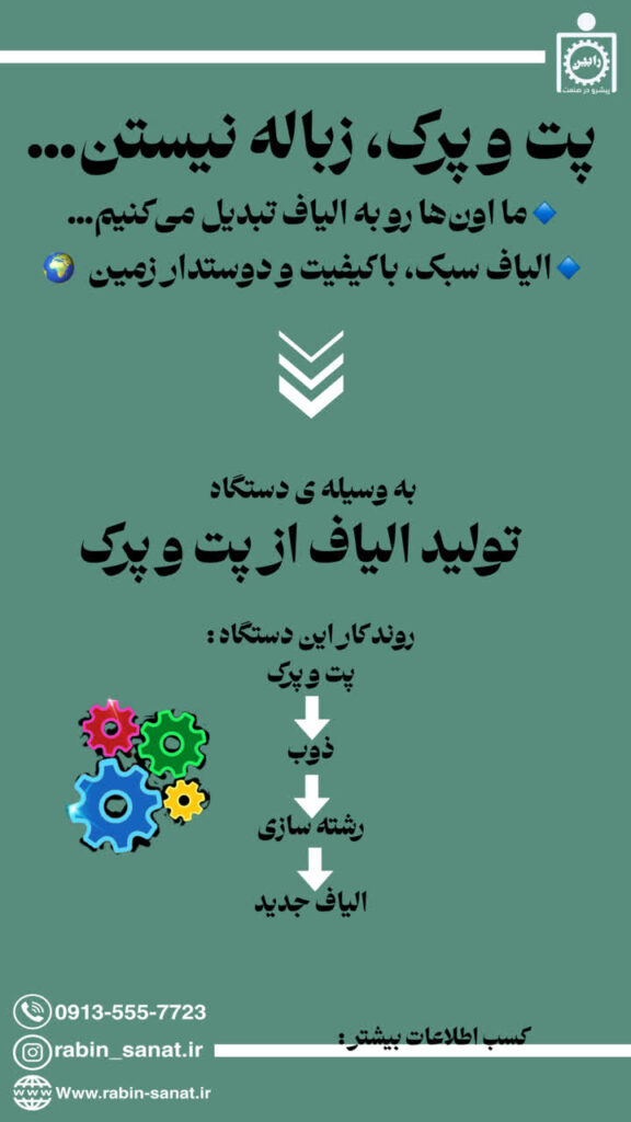 تولید الیاف از پت / ضایعات بطری های پلاستیکی