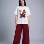 🌸 تیشرت پنبه‌ای + شلوار گلکسی فلفلی
