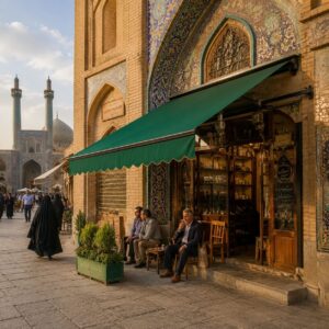 سایبان بازوئی مدل شاهان/ انتخابی حرفه‌ای برای فضاهای تجاری و مسکونی